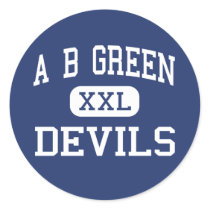 A B Green Devils Middle Richmond Heights stickers by customteamsportswear A B Green Devils Middle Richmond Heights stickers