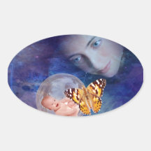 A baby and mother's joy sticker