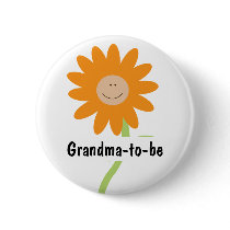 A BABY IS BLOOMING Baby Shower Button Personalized