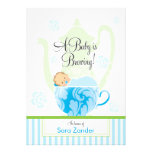 A Baby Shower Tea Party  |  Boy Custom Invite