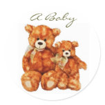 A Baby Teddy Bear Envelope Seal Stickers