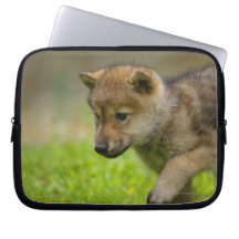 A baby wolf laptop sleeves