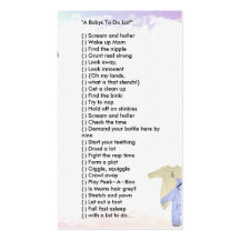 "A Babys To Do List'" Business Cards