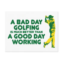 A Bad Day Golfing Post Card