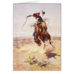 A Bad Hoss by Charles Marion Russell in 1904 Greeting Card