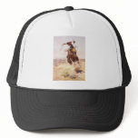 A Bad Hoss by Charles Marion Russell in 1904 Trucker Hats