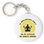 A Balanced Diet Is A Cookie In Each Hand Keychain