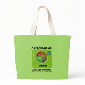 A Balanced Diet Is Not Matter Of Weight (MyPlate) bag
