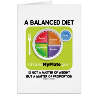 A Balanced Diet Is Not Matter Of Weight (MyPlate) card