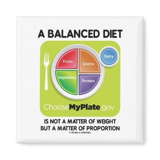 A Balanced Diet Is Not Matter Of Weight (MyPlate) magnet