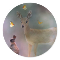 A Bambi Inspiration Round Stickers