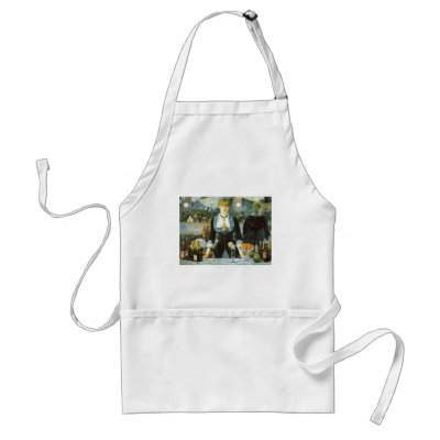 A Bar at the Folies-Bergere by Edouard Manet Apron by MasterpieceCafe