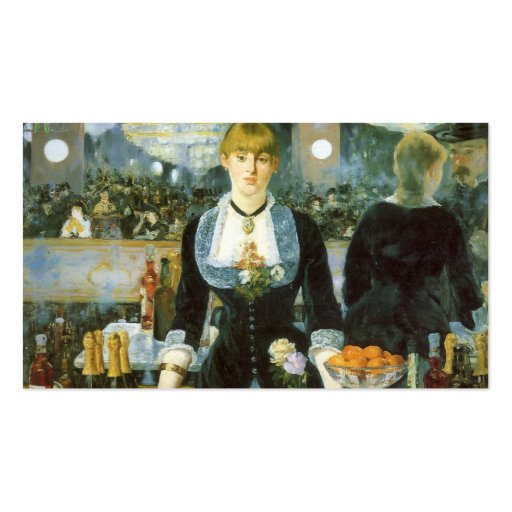 A Bar at the Folies-Bergere by Edouard Manet Business Card (back side)