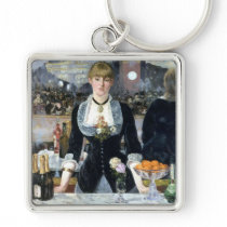 A Bar at the Folies Bergère, Édouard Manet Keychains