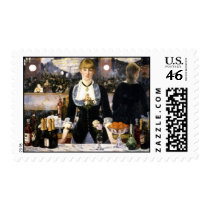 A bar at the Folies-Bergere postage by VintageGiftStore A bar at the Folies-Bergere postage