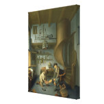 A Barber surgeon tending a peasant's foot Gallery Wrapped Canvas