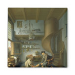 A Barber surgeon tending a peasant's foot Fridge Magnets