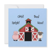A Barnyard Birthday - Square Invitation
