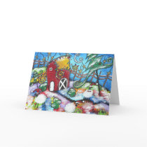A Barnyard Christmas Card