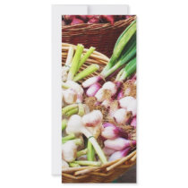 A basket of GARLIC - Naples, Italy rack cards