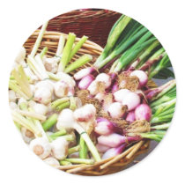 A basket of GARLIC - Naples, Italy Stickers