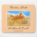 A Beach Crab Haiku Art Mousepad by Reflekshins A Beach Crab Haiku Art Mousepad