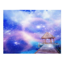 A Beach Showerd by Stars Postcard