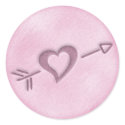 A Beach Wedding Heart Sticker (Pink) by BeachWeddings A Beach Wedding Heart Sticker (Pink)