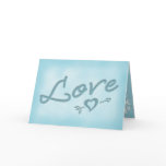 A Beach Wedding Invitation (Blue) Greeting Card