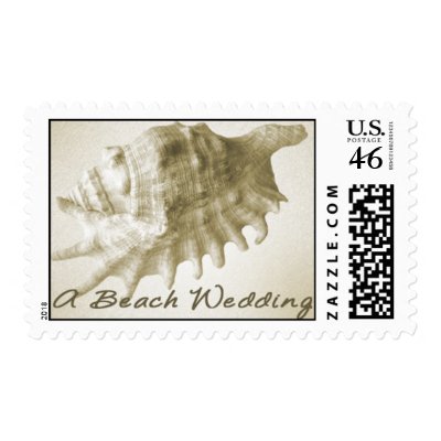 A Beach Wedding Postage Stamps - Gold (Small) by BeachWeddings