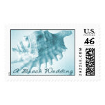 A Beach Wedding Postage Stamps - Teal (Large)