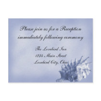 A Beach Wedding Reception Postcard (Dark Blue)