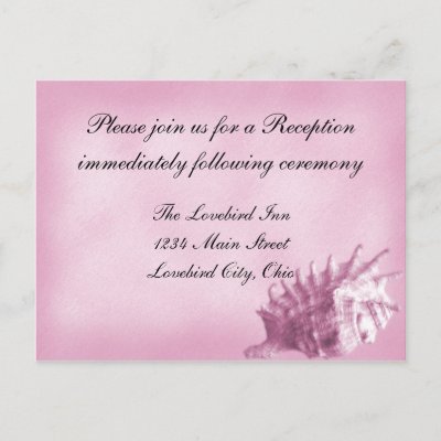 A Beach Wedding Reception Postcard Pink by BeachWeddings