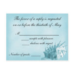 A Beach Wedding RSVP Card (Blue) Post Cards