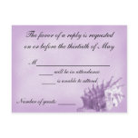 A Beach Wedding RSVP Card (Purple) Postcard