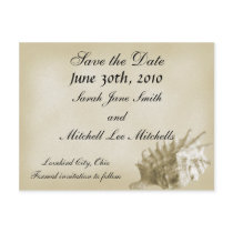 A Beach Wedding Save the Date Postcard