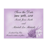 A Beach Wedding Save the Date Postcard (Purple)