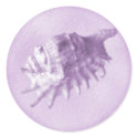 A Beach Wedding Seashell Sticker (Purple) by BeachWeddings A Beach Wedding Seashell Sticker (Purple)