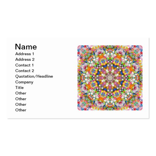 A Bead Mandala Business Card Templates (front side)