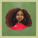 A beautiful African American girl portrait Poster posters