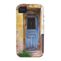 A beautiful rustic old blue door in CRETE, Greece iPhone 4/4S Case