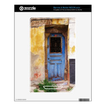 A beautiful rustic old blue door in CRETE, Greece NOOK Color Decal