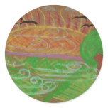 A beautiful sunrise round sticker