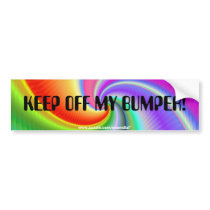 A beautifully coloured bumper sticker with a fract bumper stickers