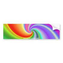 A beautifully coloured bumper sticker with a fract bumper stickers