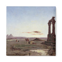 A Bedouin Encampment by a Ruined Temple Fridge Magnet