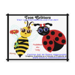 A*  Bee and LadyBug Toons Business Card Postcard