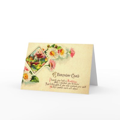 A Belated Birthday Wish 1910 Vintage Cards by markomundo