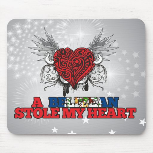 A Belizean Stole my Heart Mouse Pads