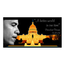 A Better World Obama Inauguration Speech Poster posters by funny_tshirt A Better World Obama Inauguration Speech Poster posters